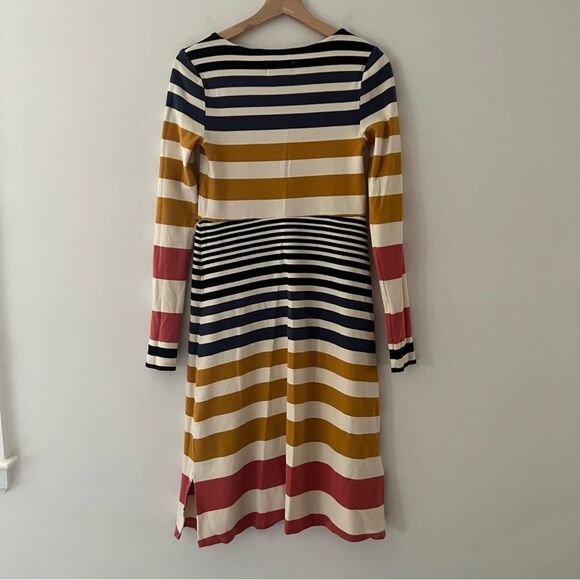 Saturday Sunday Anthropologie Dress Ribbed Striped Midi Size Small - Picture 4 of 10